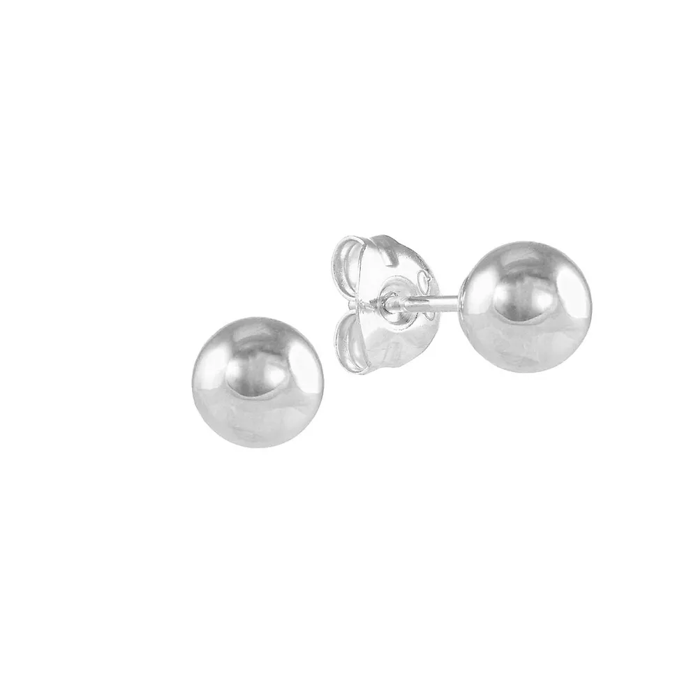 3-Pair Sterling Silver Ball Stud Earring Set