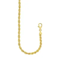 10K Goldplated Sterling Silver Rope Chain Necklace