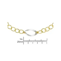 10K Two-Tone Goldplated Sterling Silver Fancy-Link Bracelet
