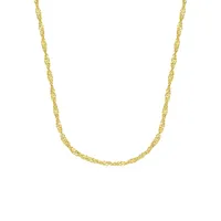 10K Goldplated Sterling Silver Singapore Chain Necklace