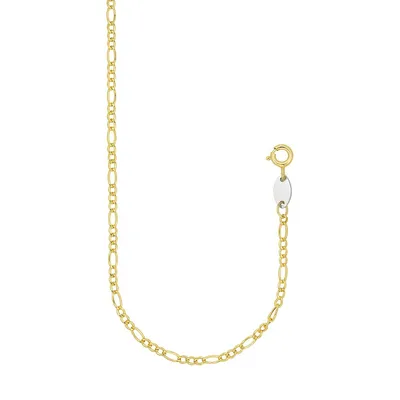 10K Goldplated Sterling Silver Figaro Chain Necklace