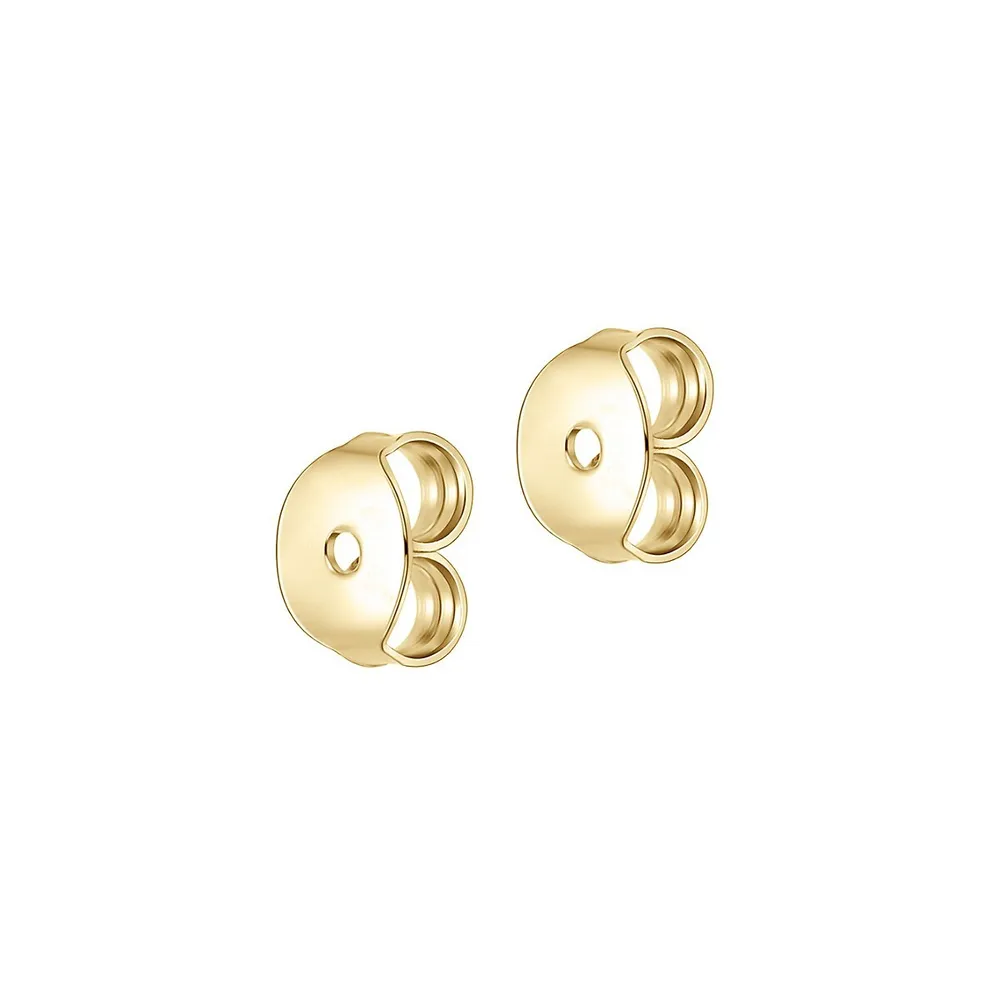 10K Goldplated Sterling Silver & Cubic Zirconia Stud Earrings