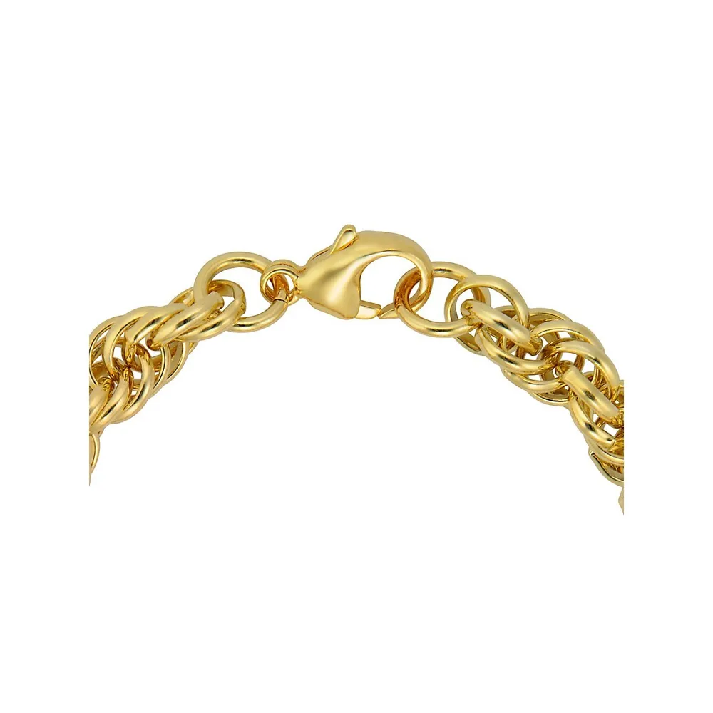 Bracelet en corde plaquée or 18 ct