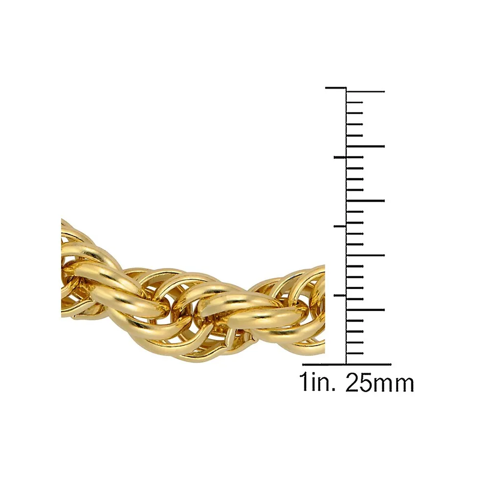 Bracelet en corde plaquée or 18 ct