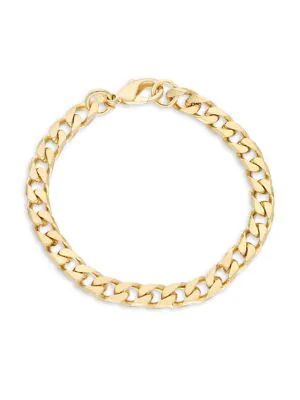 Men's 18K Goldplated Curb Link Bracelet