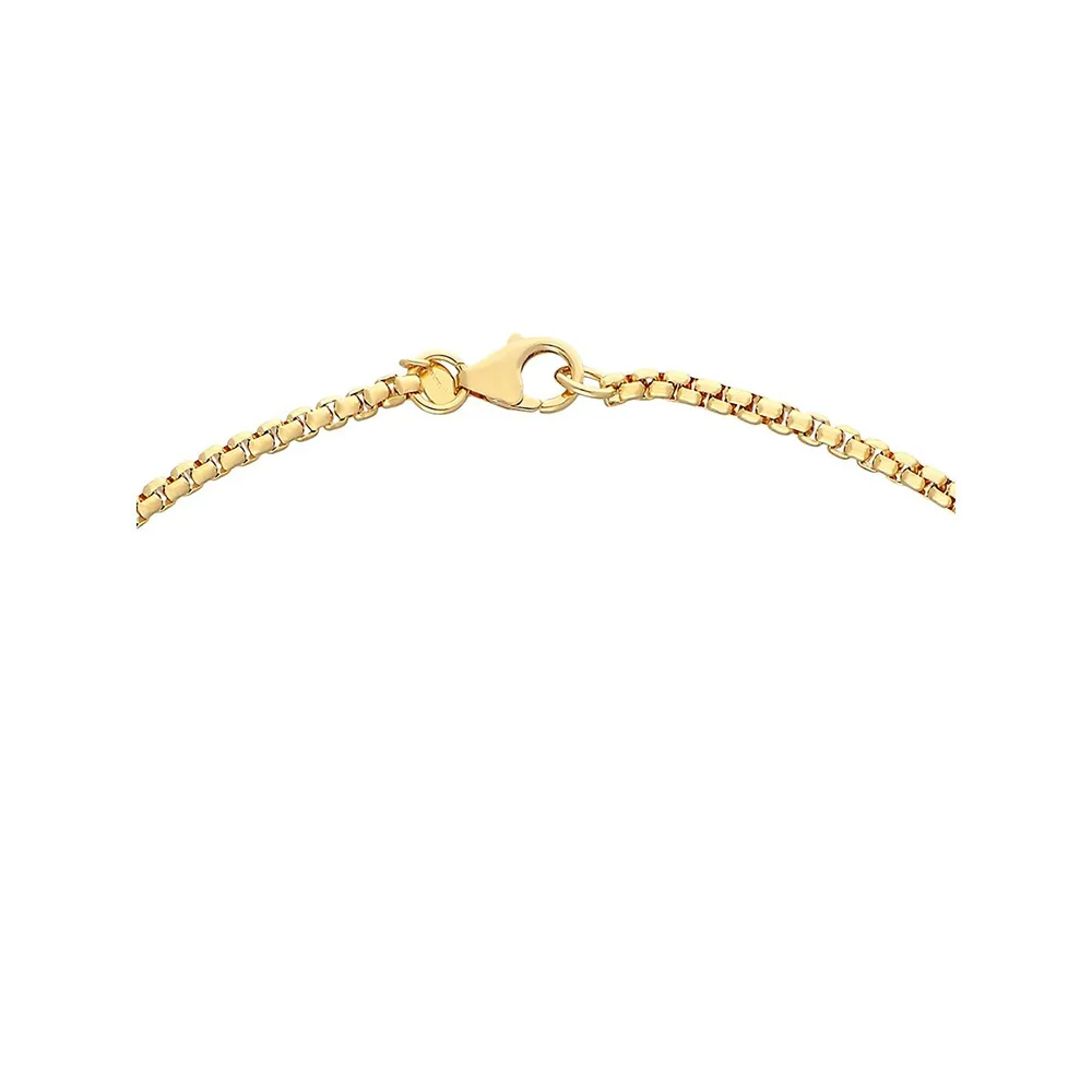 Collier en chaîne plaquée or 18 ct, 51 cm