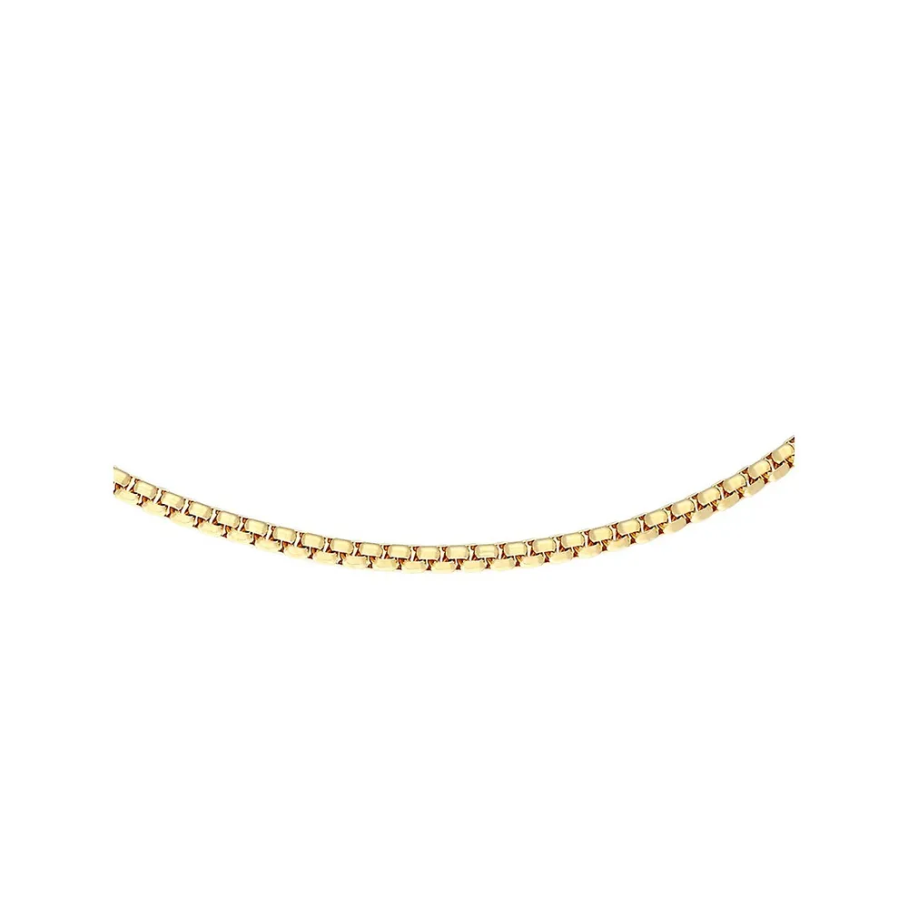 Collier en chaîne plaquée or 18 ct, 51 cm