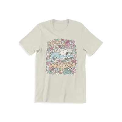T-shirt ras du cou à imprimé de Snoopy