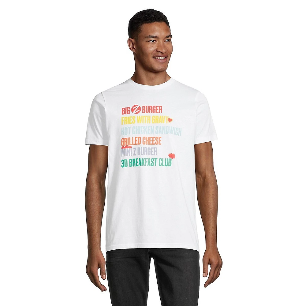 T-shirt unisexe avec imprimé du menu de Zellers