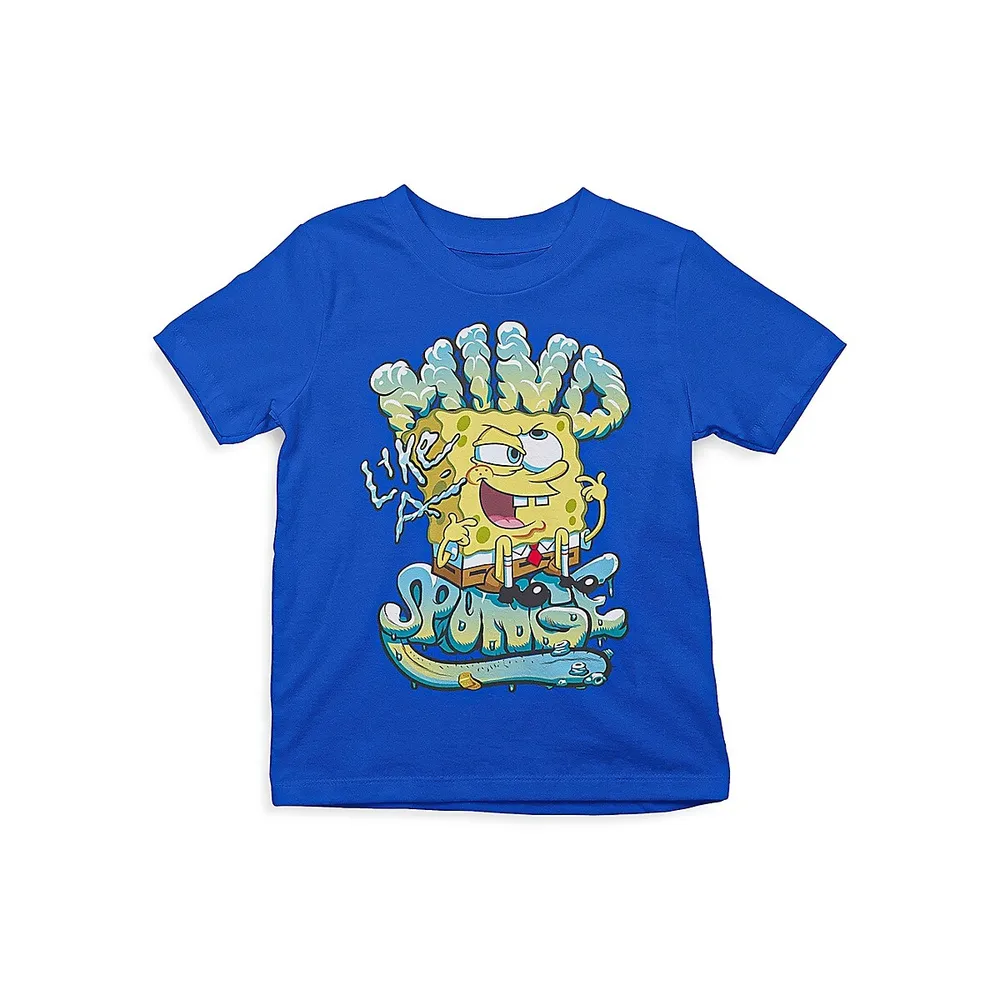 T-shirt à encolure ras du cou Sponge Bob pour garçon