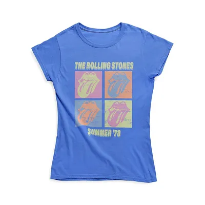 T-shirt à mancherons Rolling Stones pour fille