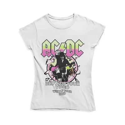T-shirt à mancherons AC/DC pour fille