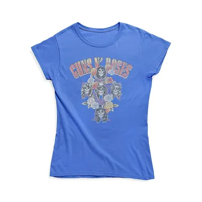 T-shirt à mancherons Guns N Roses pour fille