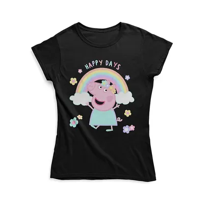 Girl's Peppa Pig Cap-Sleeve T-Shirt