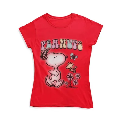Little Kid's Peanuts Snoopy & Woodstock-Print T-Shirt