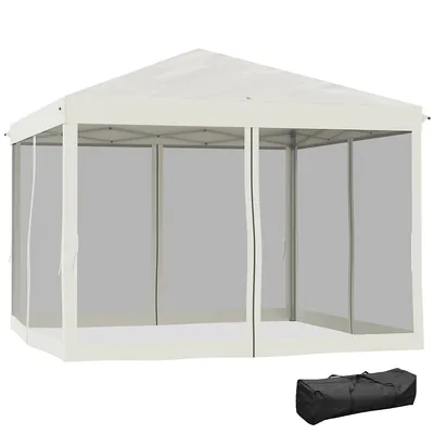 10' X 10' Pop Up Canopy Tent Gazebo Beige