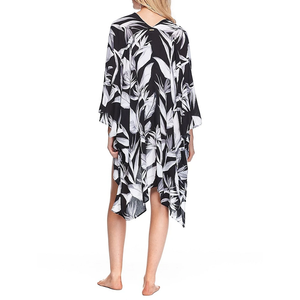 Aubree Botanical-Print Kaftan