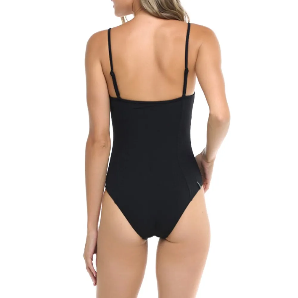 Palm One-Piece Underwired Ribbed Swimsuit