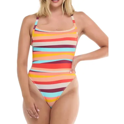 Electra Striped One-Piece Swimsuit