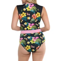 Tropical-Print Stand-Up Paddlesuit