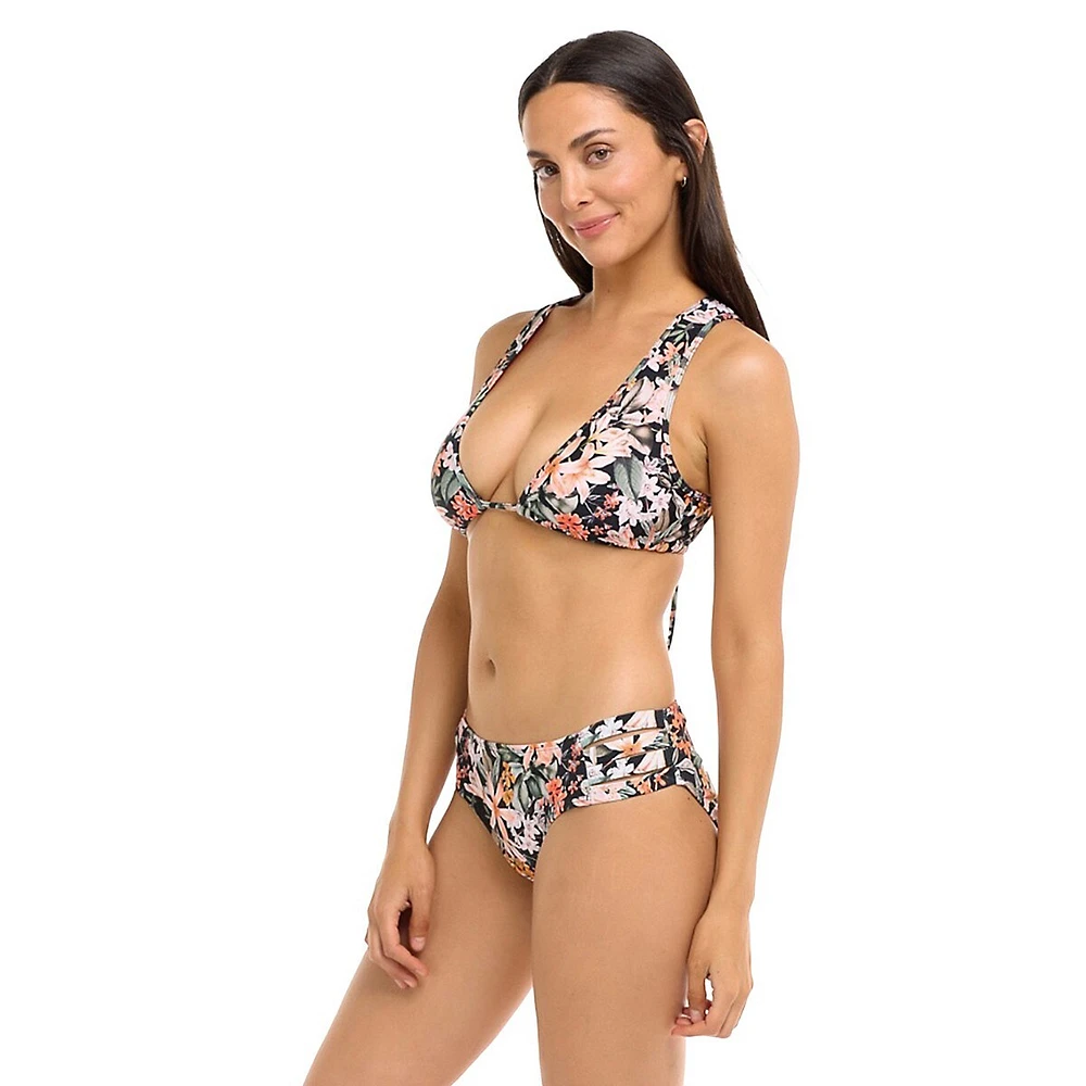 Milo Floral Deep V Bikini Top