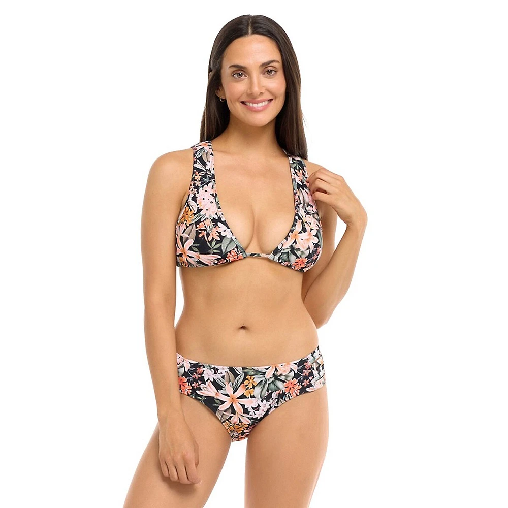 Milo Floral Deep V Bikini Top