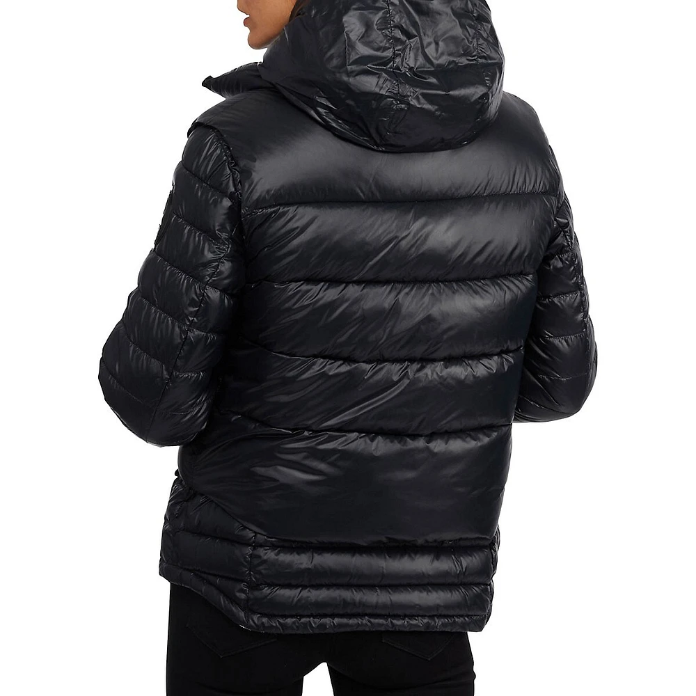 Vela Channel-Quilted 3-In-1 Lightweight Packable Puffer Coat