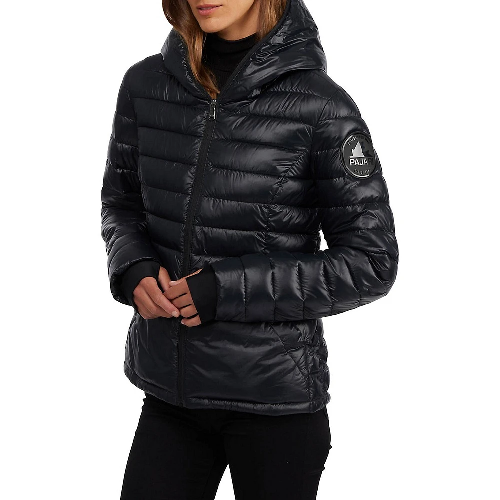 Vela Channel-Quilted 3-In-1 Lightweight Packable Puffer Coat