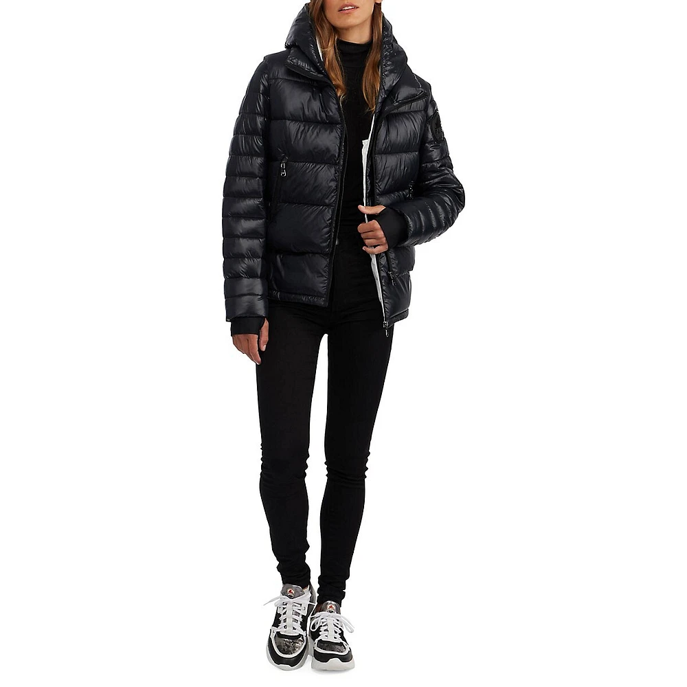 Vela Channel-Quilted 3-In-1 Lightweight Packable Puffer Coat