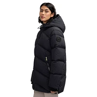 Fallon Chevron-Quilted Down-Blend Puffer Jacket