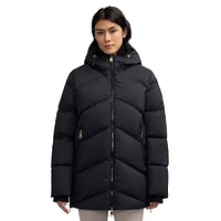 Fallon Chevron-Quilted Down-Blend Puffer Jacket