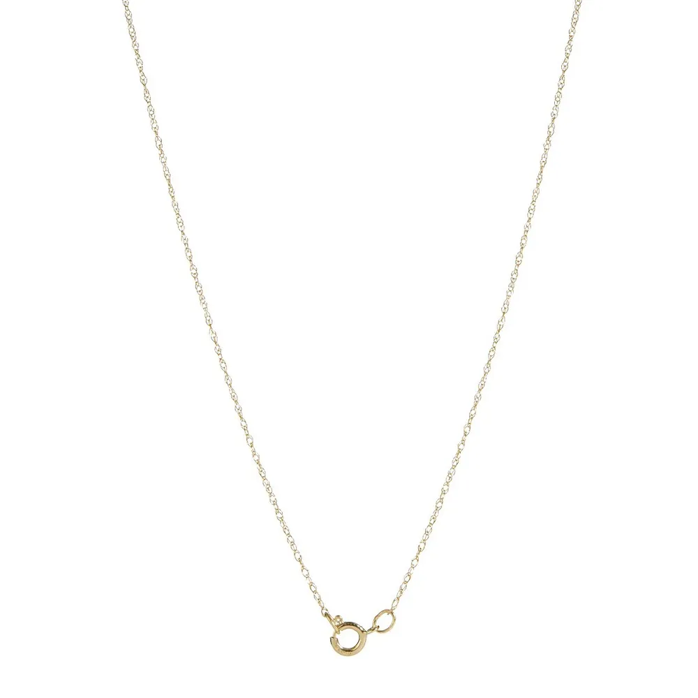 10K Yellow Gold Pearl Pendant Necklace