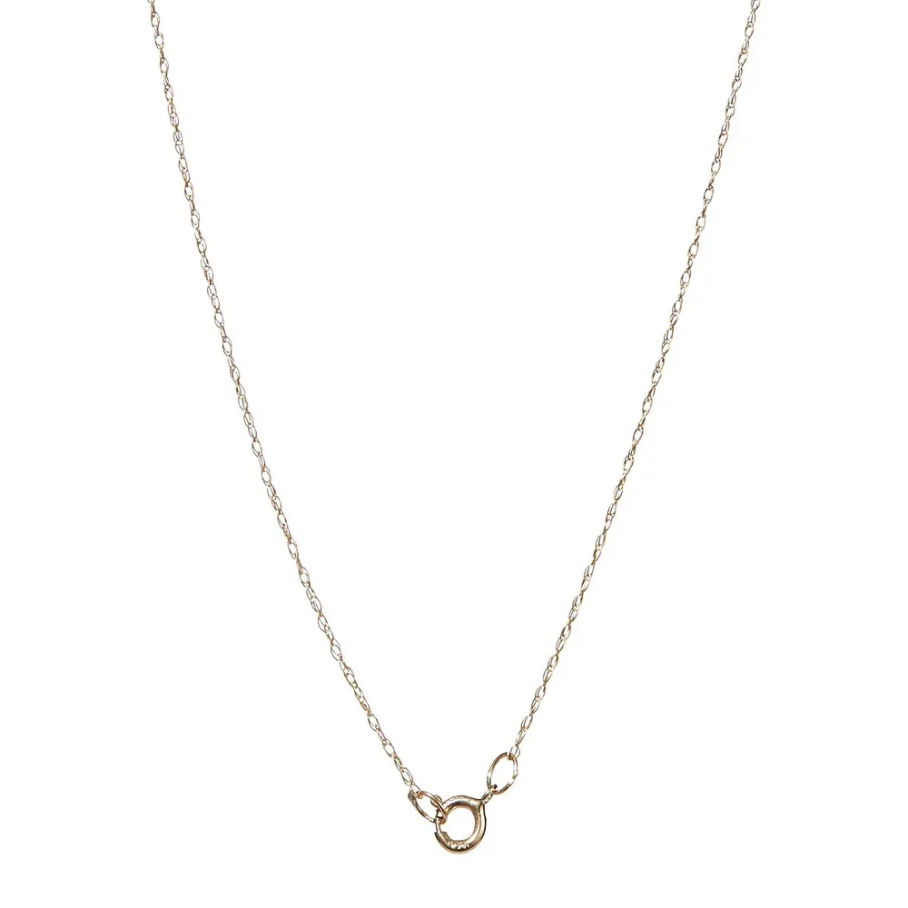 10K Yellow Gold 8mm Pearl and Diamond Necklace