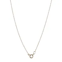 10K Yellow Gold 8mm Pearl and Diamond Necklace