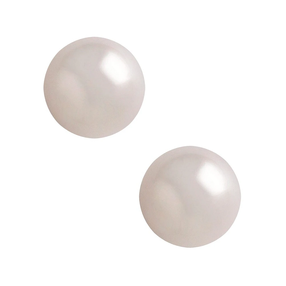 14K Gold & 8-8.5MM Freshwater Pearl Stud Earrings