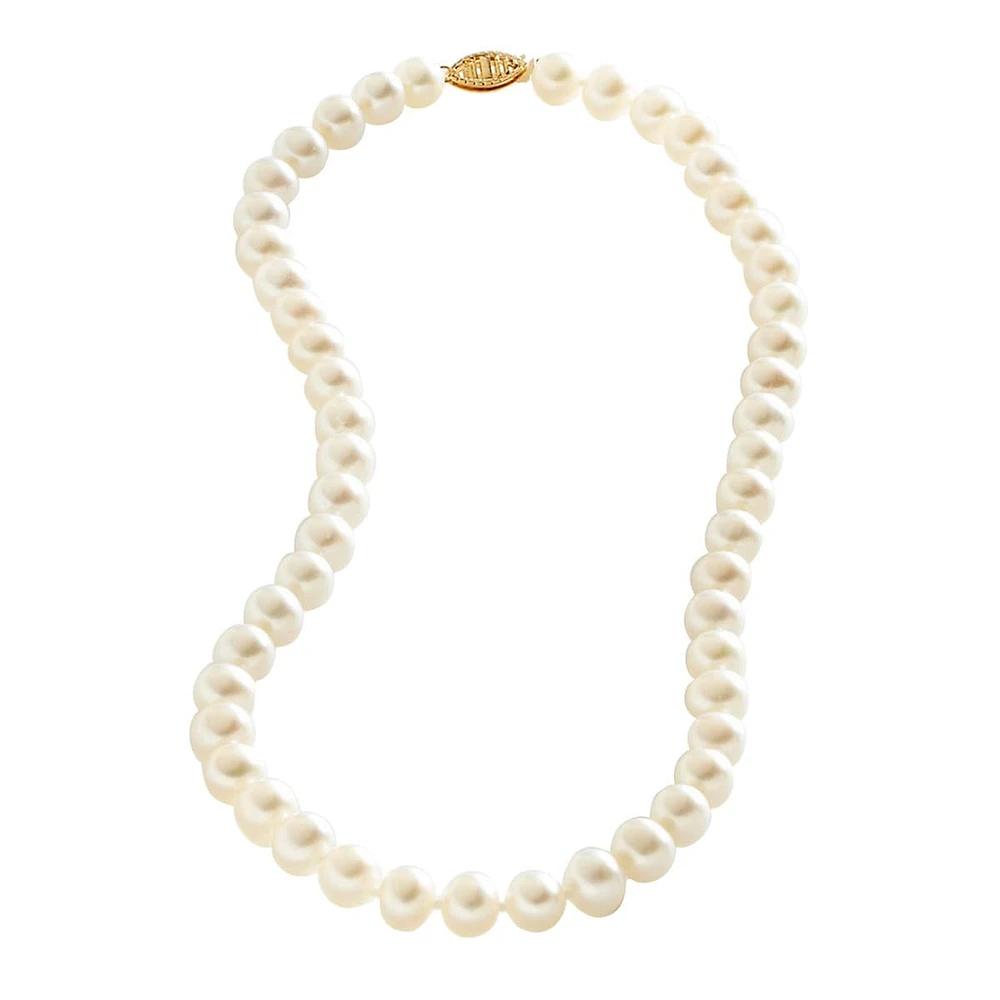 14K Yellow Gold Freshwater Pearl Necklace