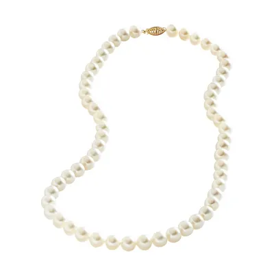 14K Yellow Gold Freshwater Pearl Necklace