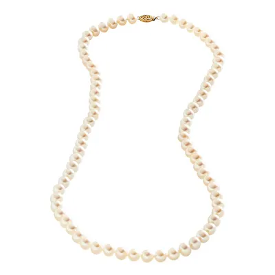 14K Yellow Gold Freshwater Pearl Necklace