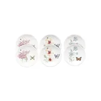 Butterfly Meadow 6-Piece Tidbit Plate Set