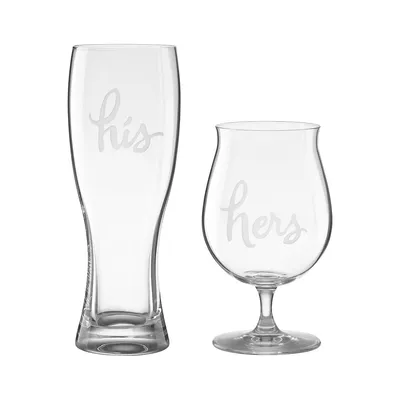 Two of a Kind Beer Glasses