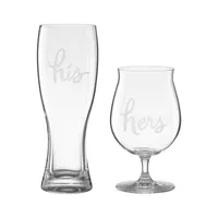 Two of a Kind Beer Glasses