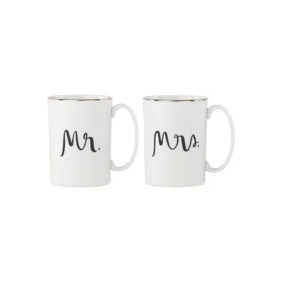 Bridal Mr. and Mrs. Two-Pack Party Mug Set