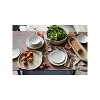Textured Neutrals Stoneware 4-Piece Dinner Plate Set