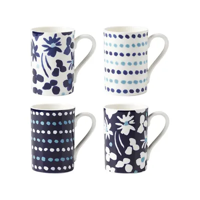 Floral Way 4-Piece Mug Set