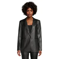 Vegan Leather Blazer