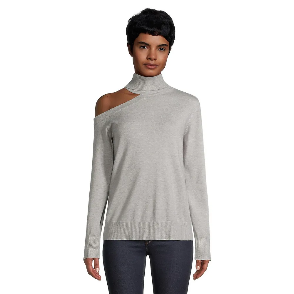 Cutout Turtleneck Sweater