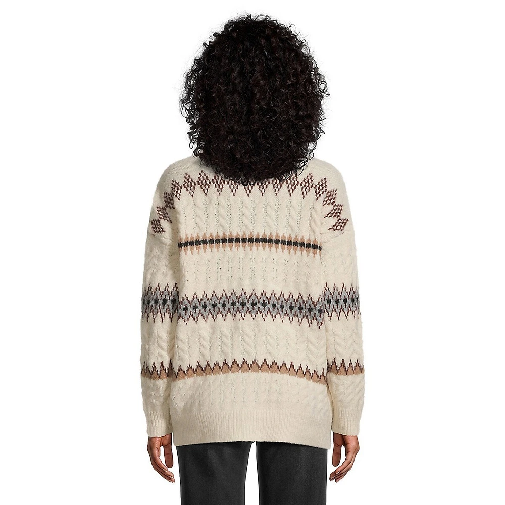 Fair Isle V-Neck Cardigan