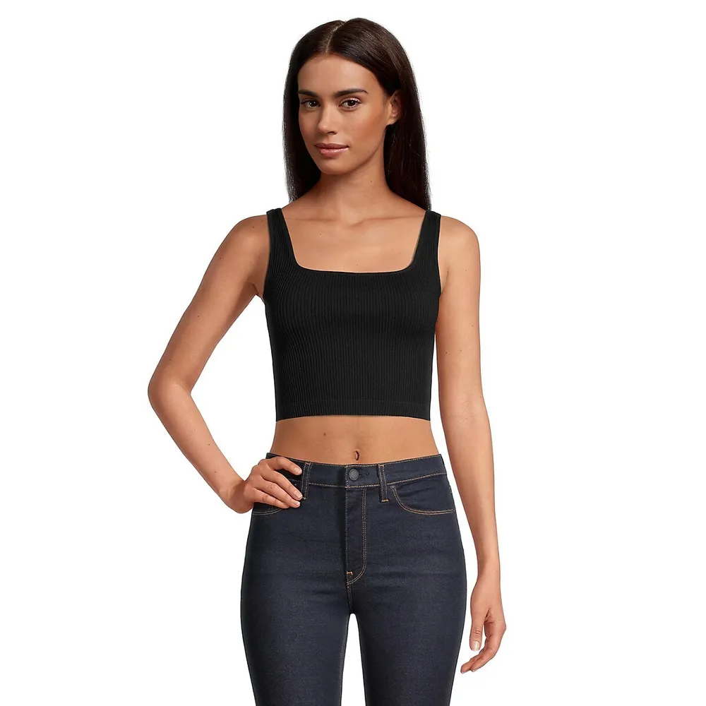 Seamless Squareneck Crop Tank