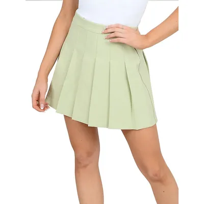 Plus Pleated Mini Skirt