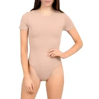 Short-Sleeve Crewneck Jersey Bodysuit